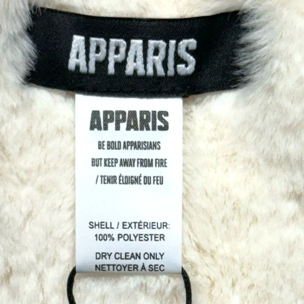 Apparis Bambi Faux Fur‎ Scarf Wrap Cream One Size NWT Vegan Super Soft Winter